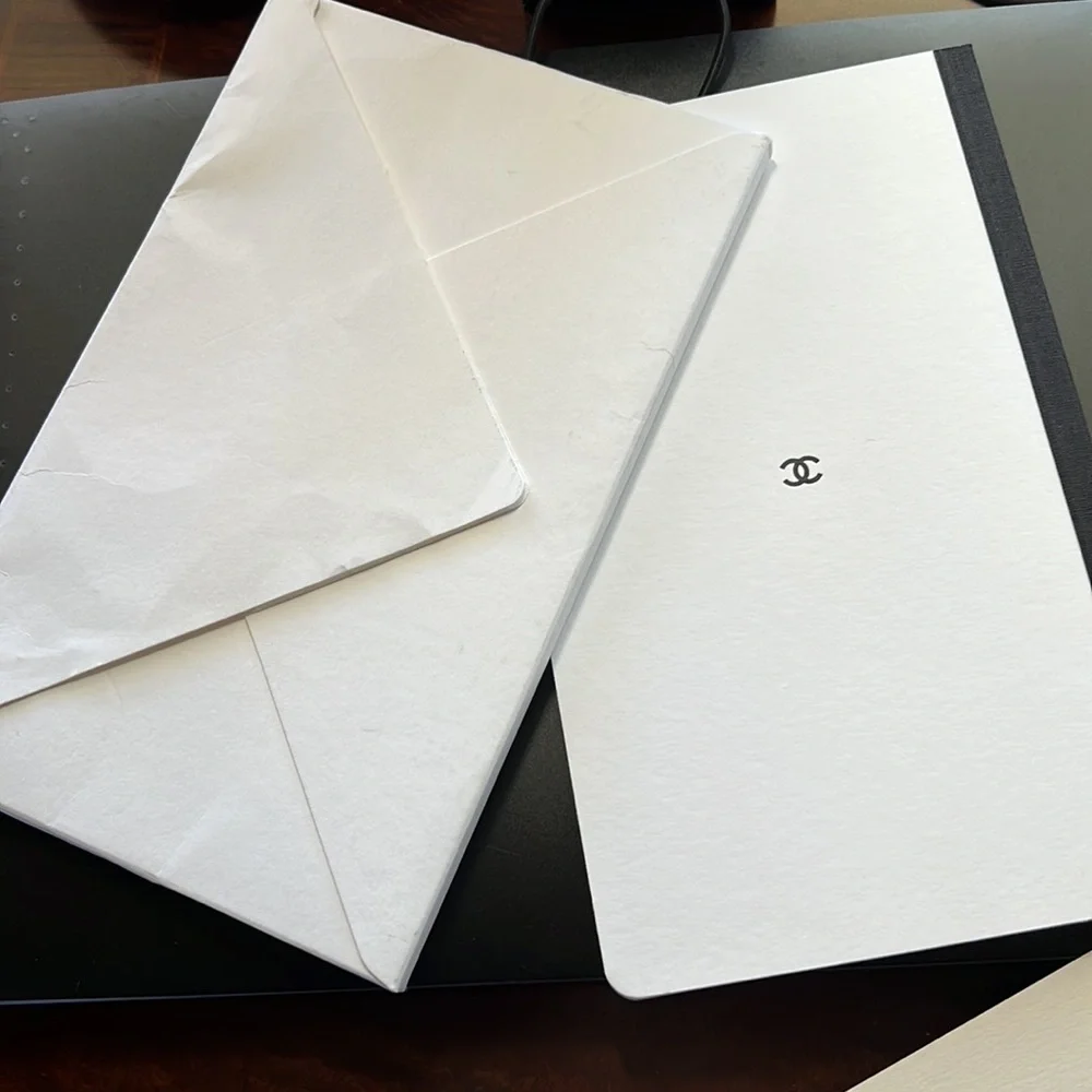 CHANEL NOTEBOOK- Blank Chanel Notebook 8.25”H x 5.10” W x .25” D White Pages NIE - Picture 12 of 16